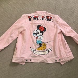 Disney Minnie Mouse Pink Denim Jacket M